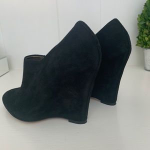 Dolce & Gabbana black hidden heel suede wedge